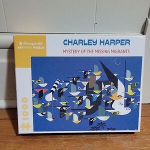 Charley Harper Puzzle - Mystery of the Missing Migrants - Blue